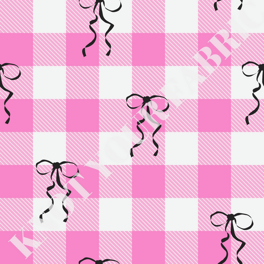 PRE-ORDER Pink Plaid with Bows