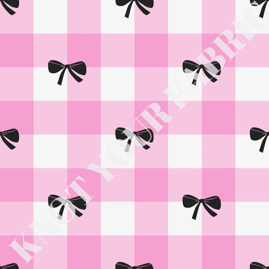 PRE-ORDER Pink Plaid with Little Bows