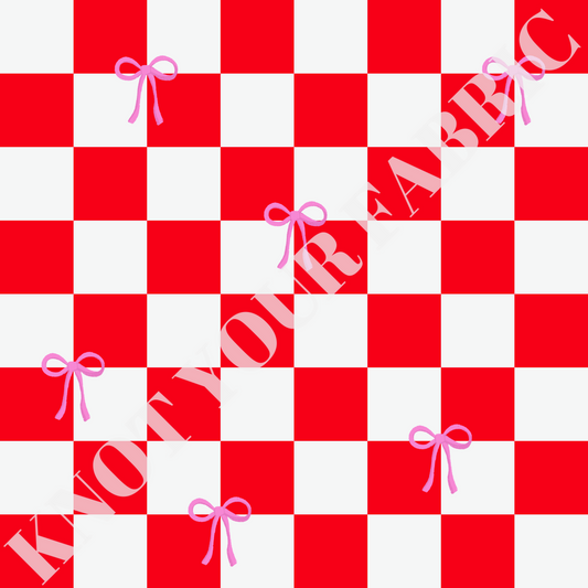 PRE-ORDER Red Checkered with Bows