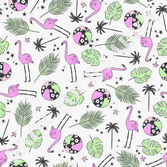 PRE-ORDER Bright Green and Lilac Flamingo