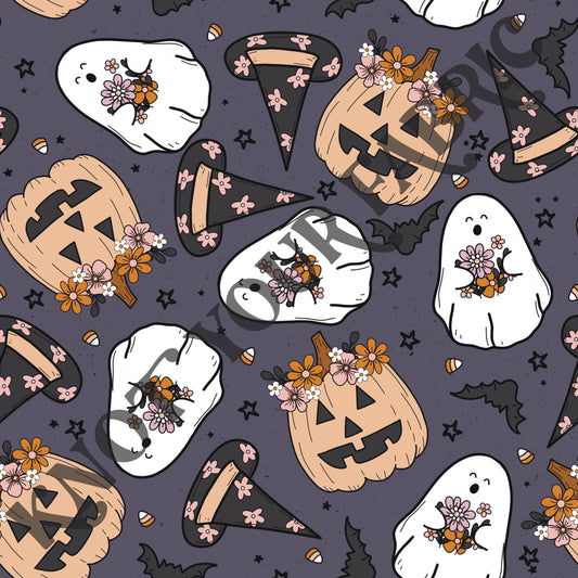 PRE-ORDER Floral Halloween Purple