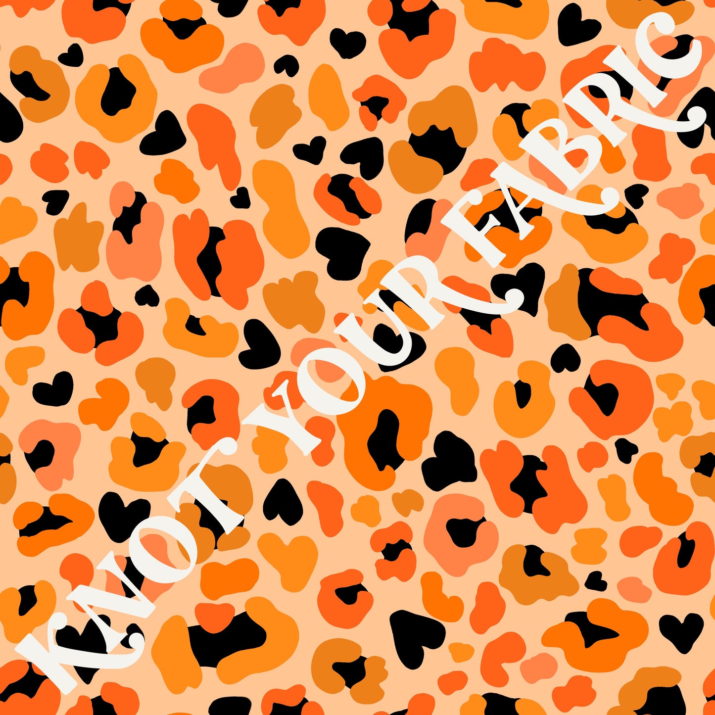 PRE-ORDER Black Orange Cheetah Hearts