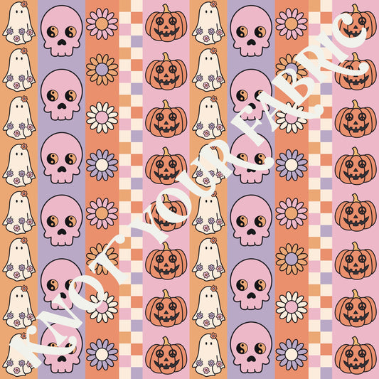 PRE-ORDER Retro Halloween Stripes Pink