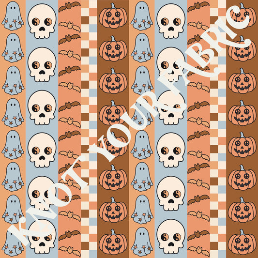 PRE-ORDER Retro Halloween Stripes Blue