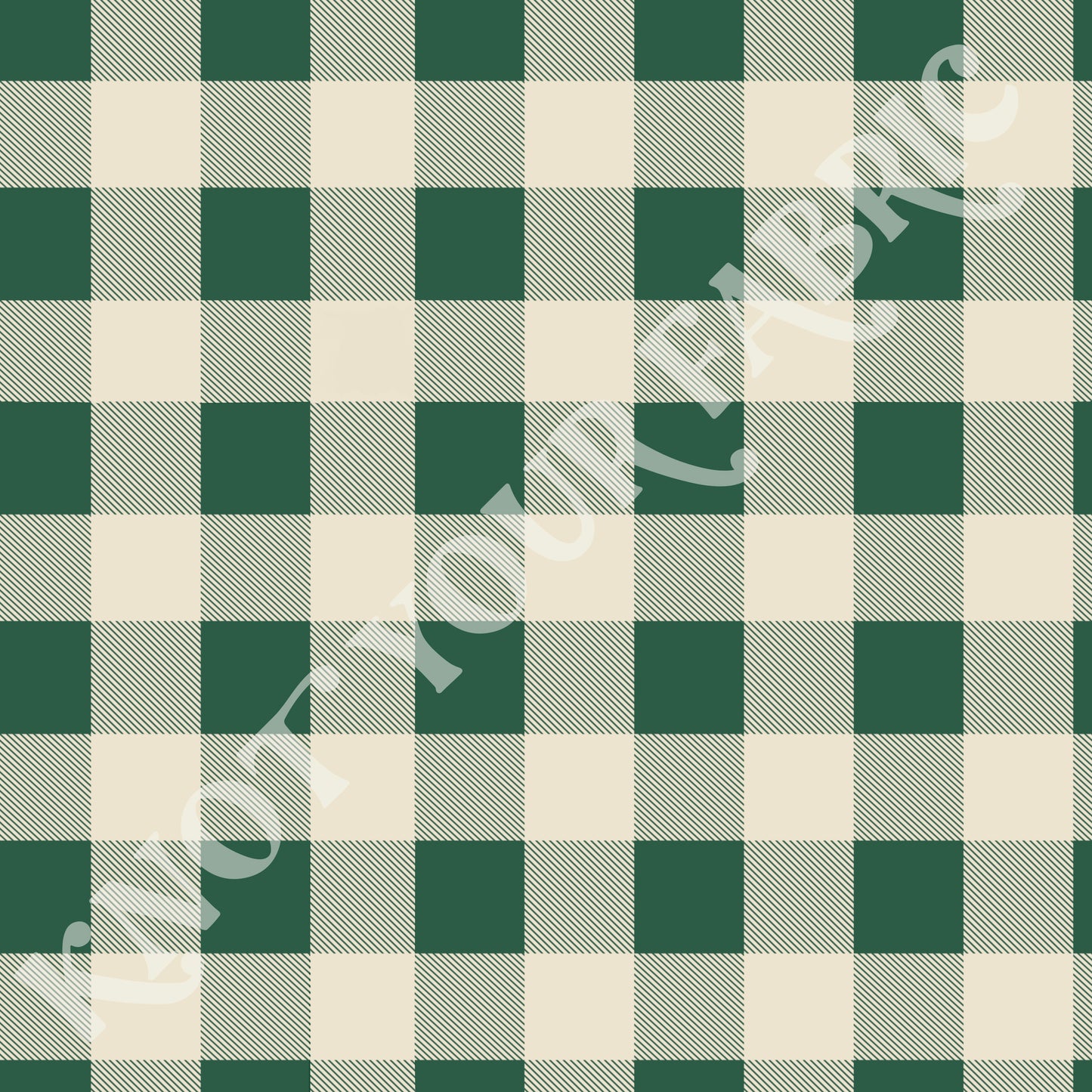 PRE-ORDER Poinsettias Green Plaid