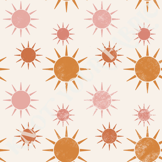 PRE-ORDER Boho Muted Pink & Orange Suns