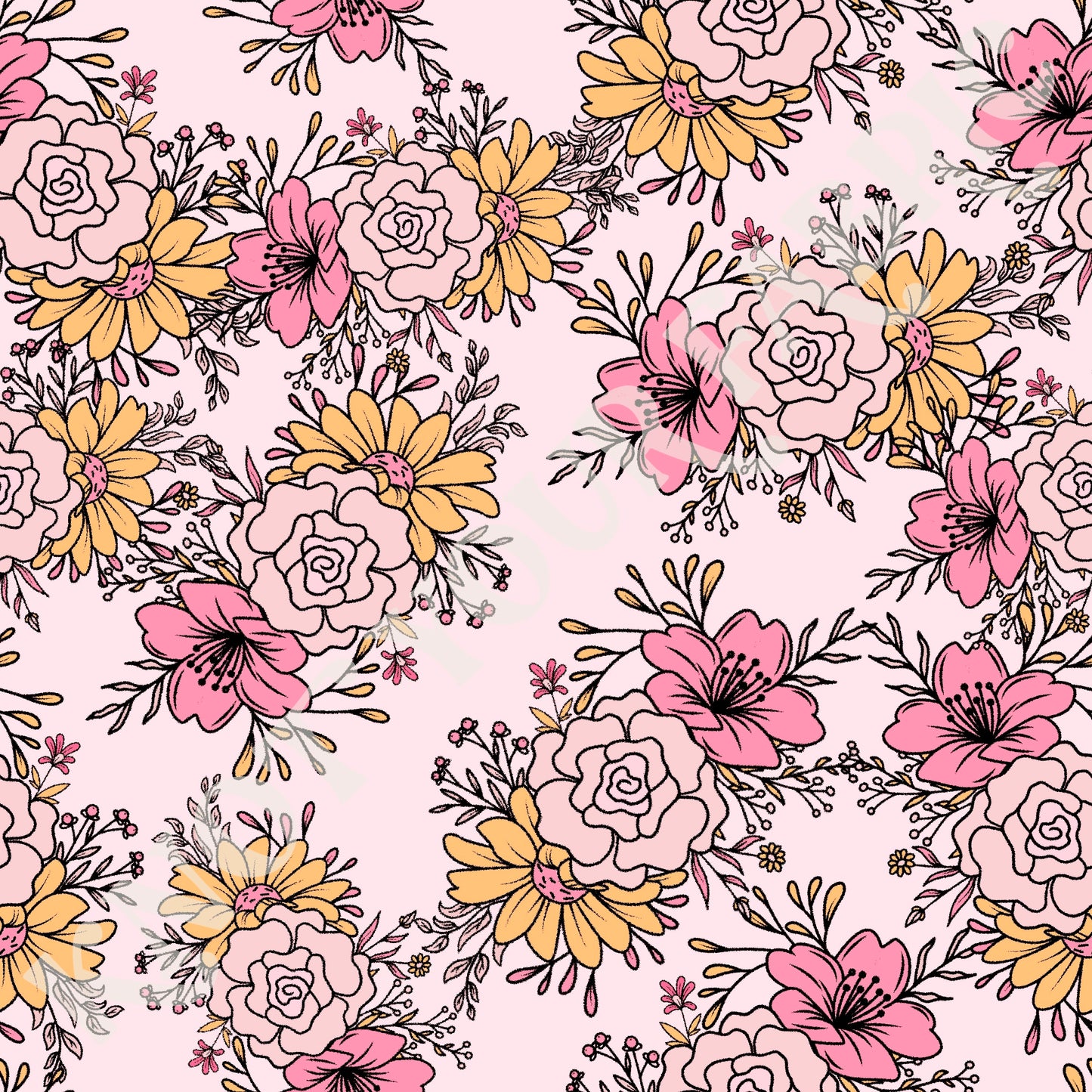 PRE-ORDER Florals on Pink