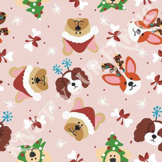 PRE-ORDER Christmas Dogs (Pink)