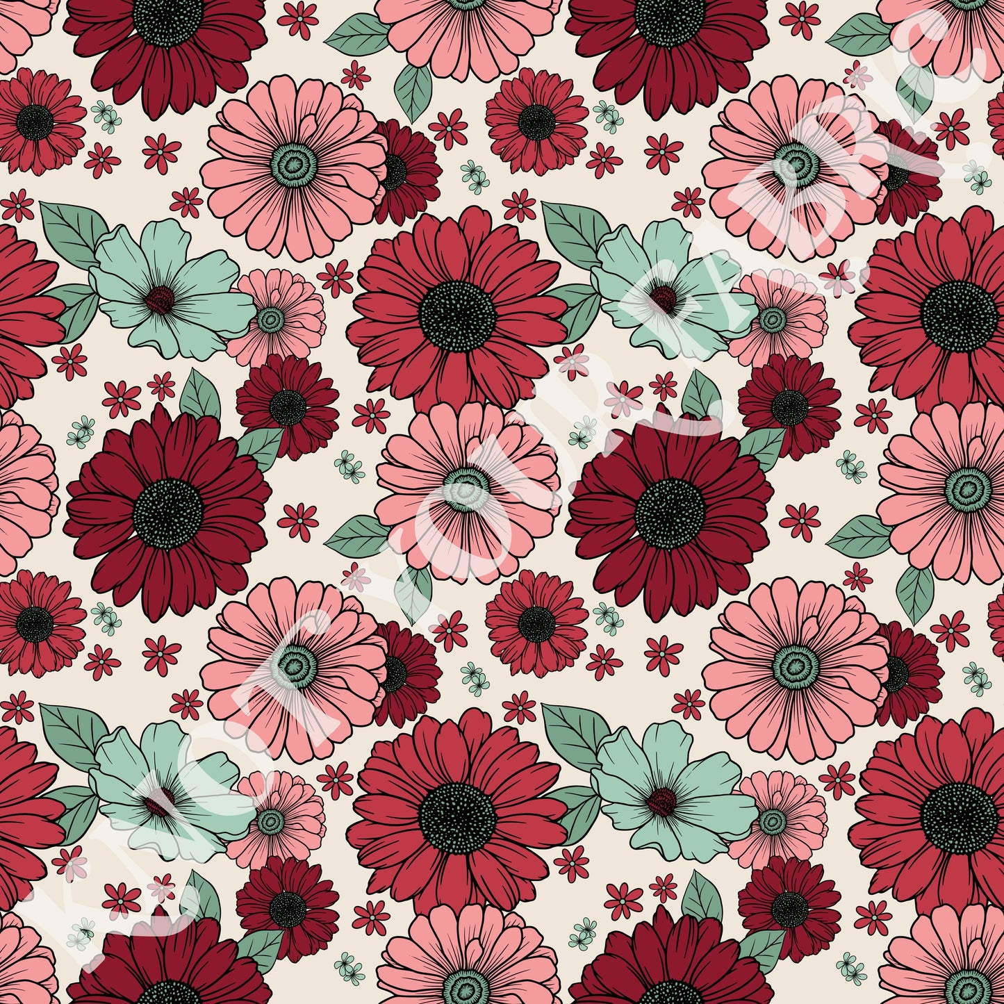 PRE-ORDER Daisies Retro Christmas