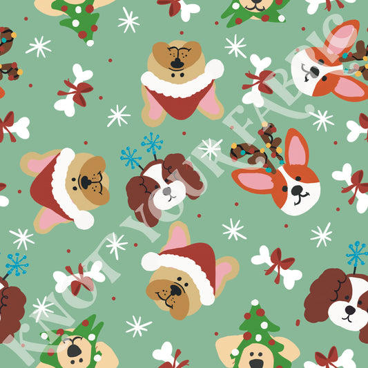 PRE-ORDER Christmas Dogs (Green)