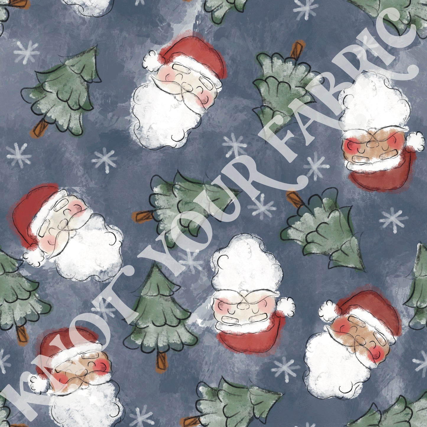 PRE-ORDER Watercolor Santa Blue